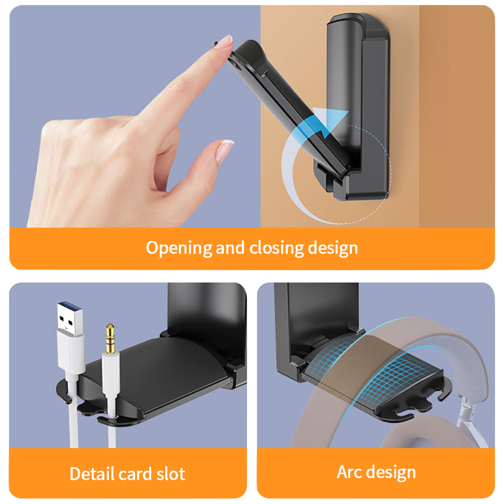 Headphone Stand Desk - Headset lipat dengan dudukan berdiri, headphone
