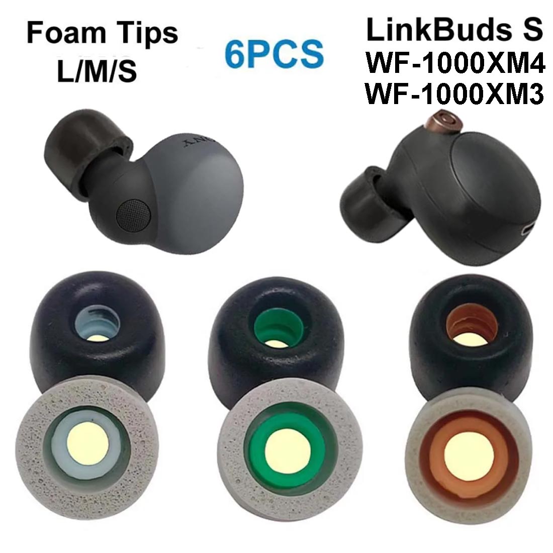 Earphone Foam Tip - Busa Memori Penutup Telinga Untuk Sony