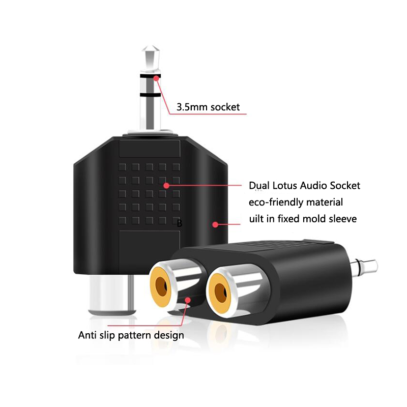 Earphone Splitter Jack - 1/2/4 Buah Adaptor Kabel Audio 3.5