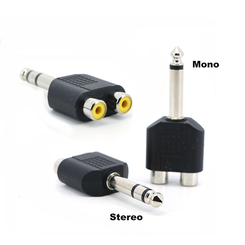 Audio Splitter Y - Konektor Speaker Splitter Y 2RCA 6.35mm