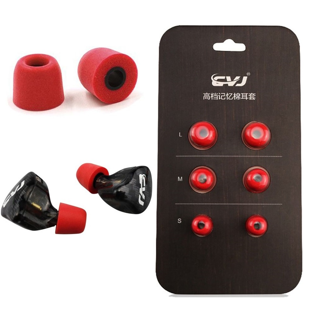 Earphone Foam Tip - 3 pasang Earphone mengisolasi kebisingan, earbud