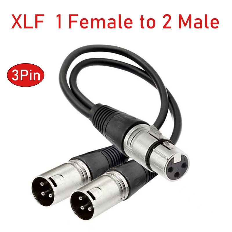 Audio Splitter Y - Kabel Splitter XLR 3 Pin Female
