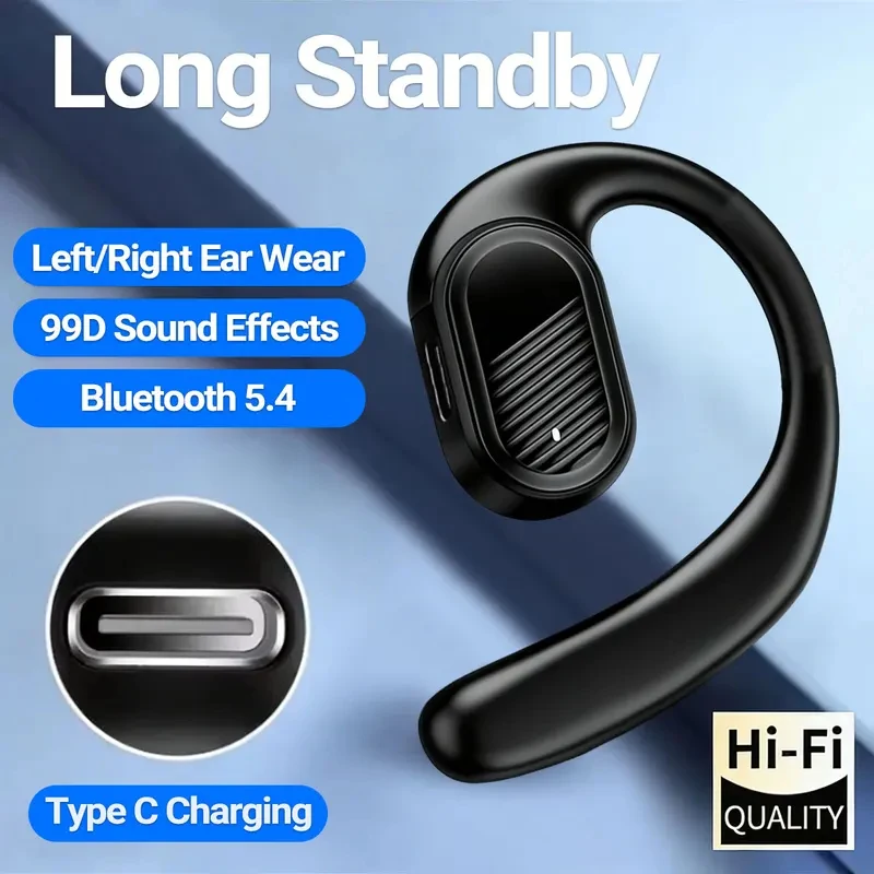 Bluetooth Headset On Ear - Earphone Nirkabel Bluetooth 5.4, Headset Universal