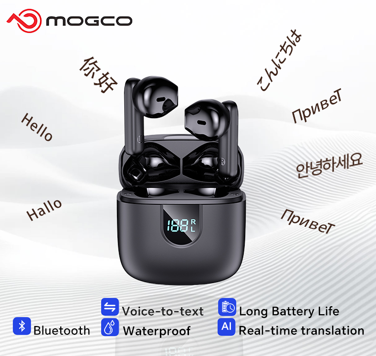 Noise Cancelling Headphone - A18 AI Translator Earbuds 164 Bahasa