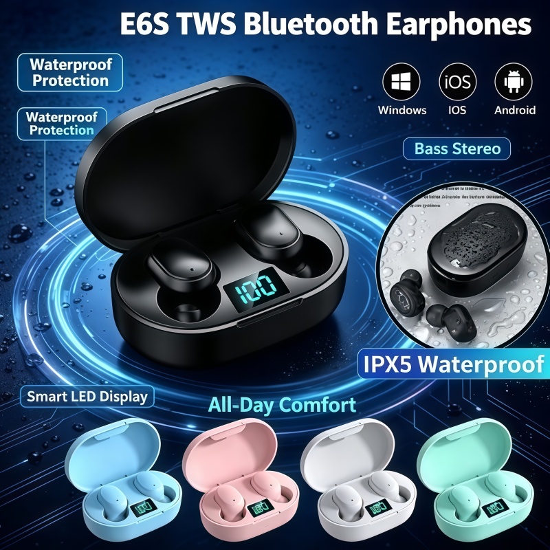Bluetooth Headset On Ear - 2026Earphone Bluetooth TWS E6S yang laris
