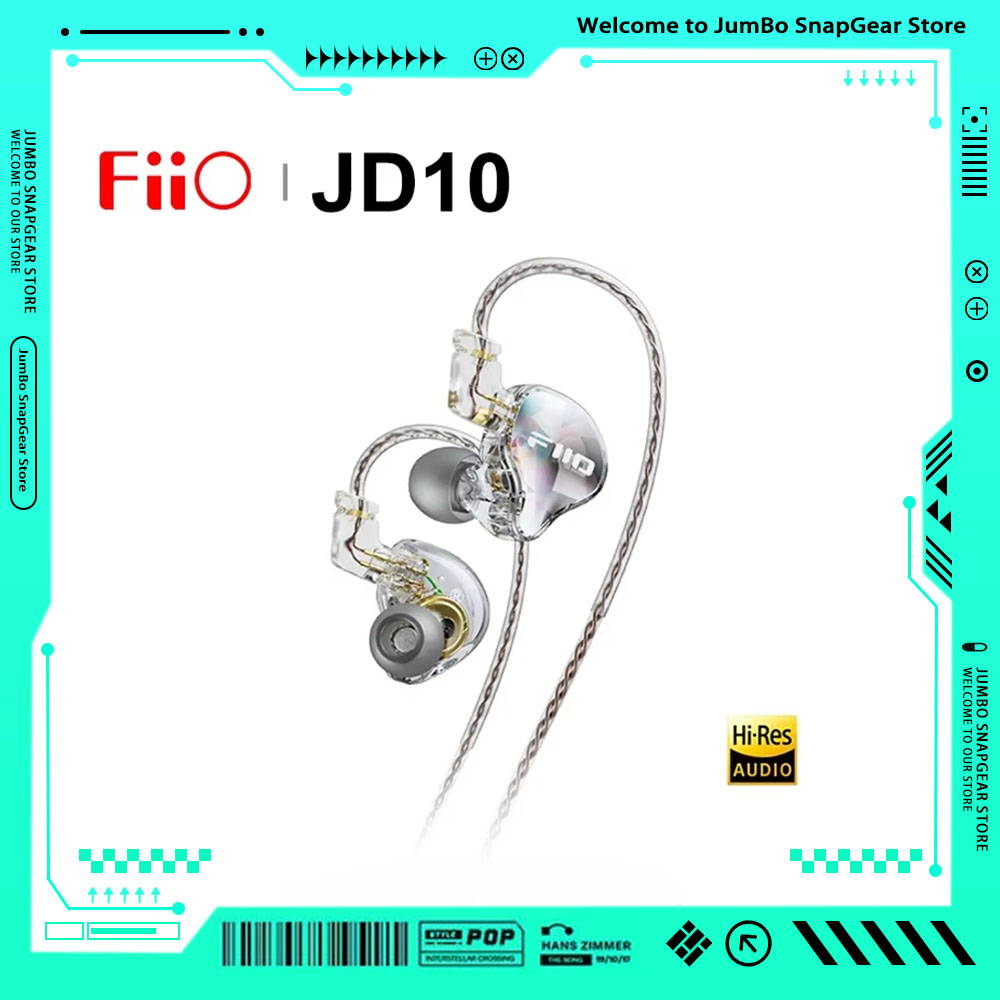 Audiophile Headphone Wired - FiiO JD10 Earphone In-Ear Berkabel 3.5mm