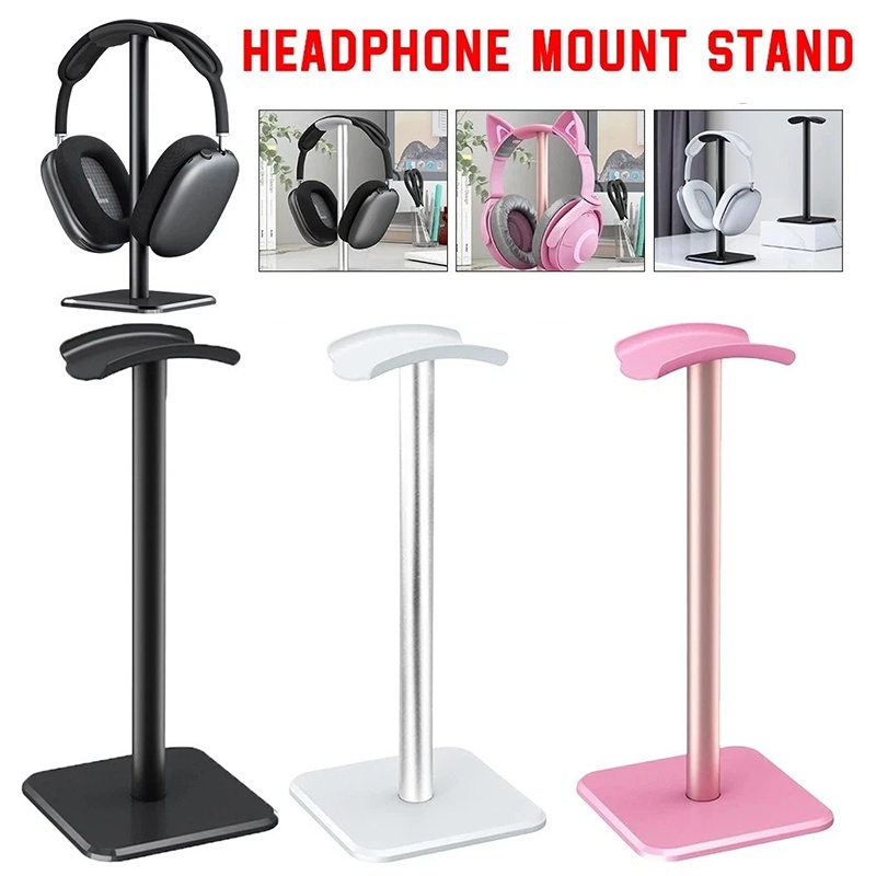 Headphone Stand Desk - 1 Buah Tempat Headphone Plastik Universal
