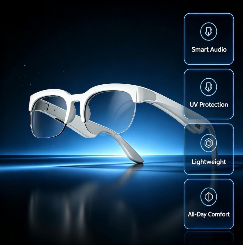 Bluetooth Headset On Ear - Kacamata Penerjemah AI Real-Time 2026 XG89