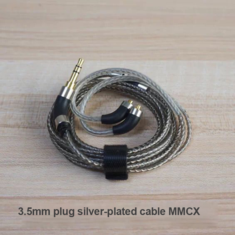 Audiophile Headphone Wired - Kabel Peningkatan Headphone Berlapis Perak MMCX,