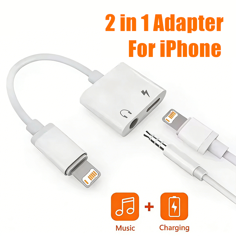 Earphone Splitter Jack - Adaptor Pengisian Daya dan Audio 2