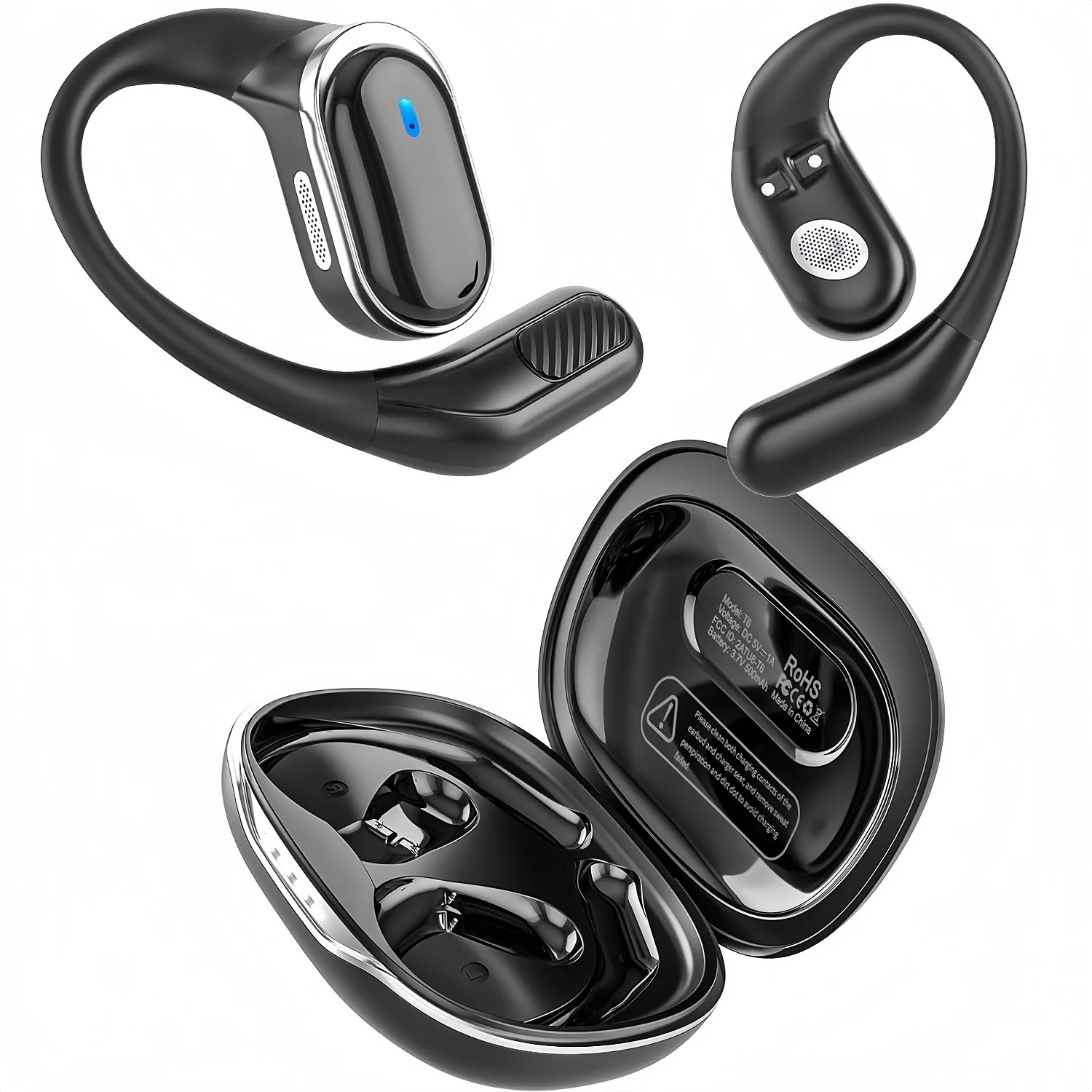 Sports Earphone Hook - Earphone Bluetooth Headphone Nirkabel dengan Mikrofon