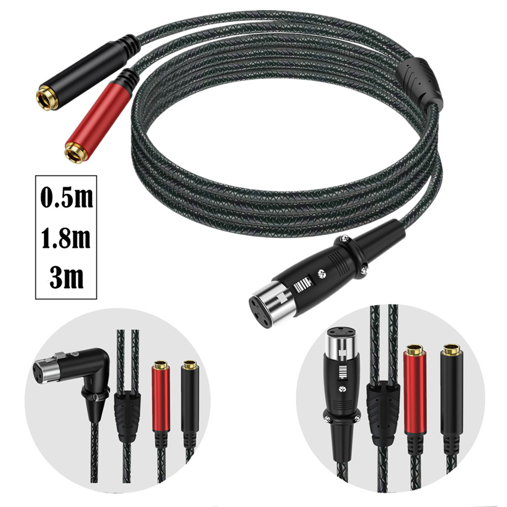 Kabel Splitter Audio 3Pin XLR  - Earphone Splitter Jack ulasan dan harga