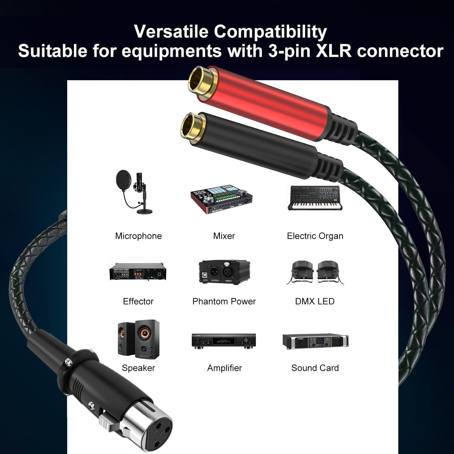Kabel Splitter Audio 3Pin XLR  - Earphone Splitter Jack ulasan dan harga