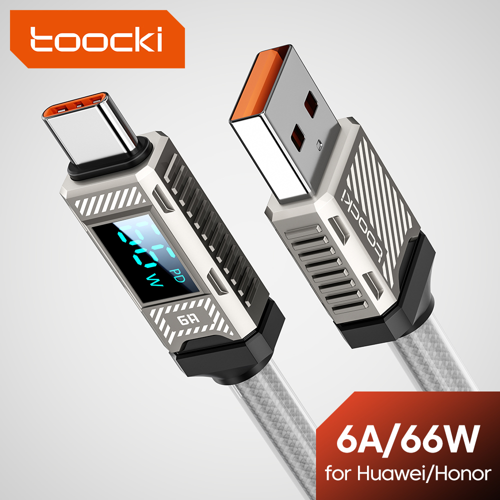 Kabel USB C Toocki PD 66W 6A K - Usb C Earphone ulasan dan harga