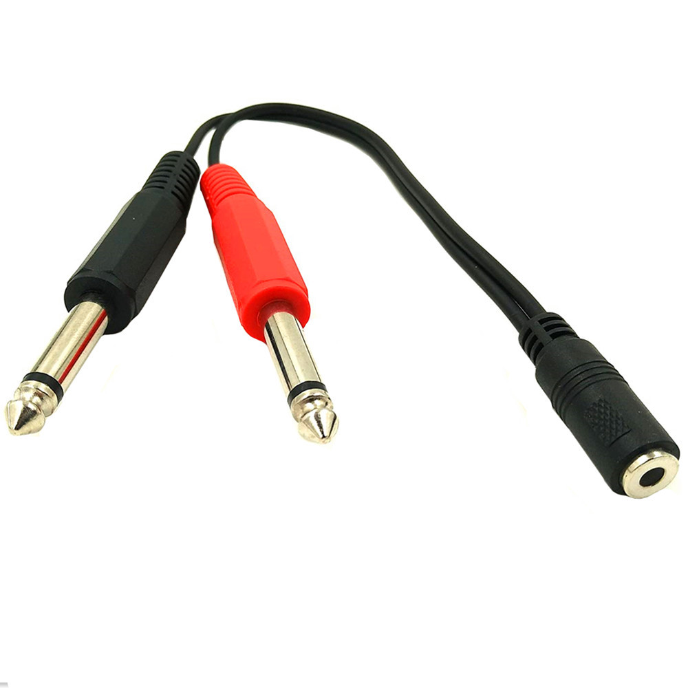 Kabel Adaptor 6.35 Mm Male Ke  - Audio Splitter Y ulasan dan harga