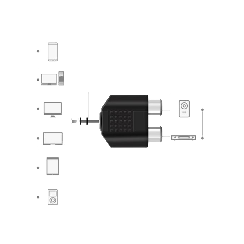 1/2/4 Buah Adaptor Kabel Audio - Earphone Splitter Jack ulasan dan harga