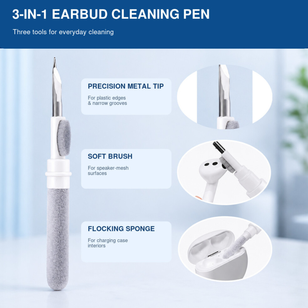 Pena Pembersih Earbud 3-in-1 d - Earbuds Charging Case ulasan dan harga