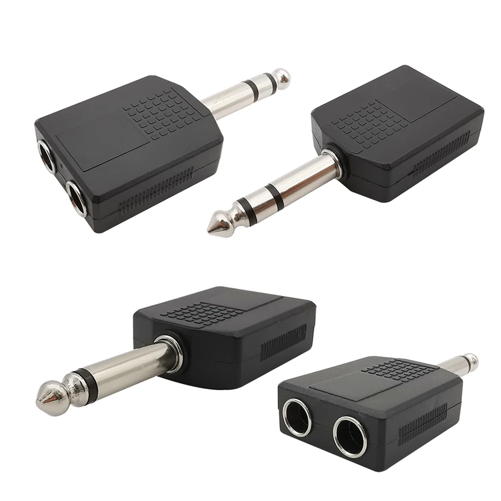 2 buah 1/4 inci TS Mono TRS ad - Earphone Splitter Jack ulasan dan harga