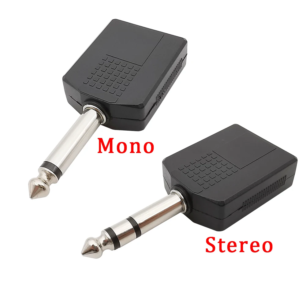 2 buah 1/4 inci TS Mono TRS ad - Earphone Splitter Jack ulasan dan harga