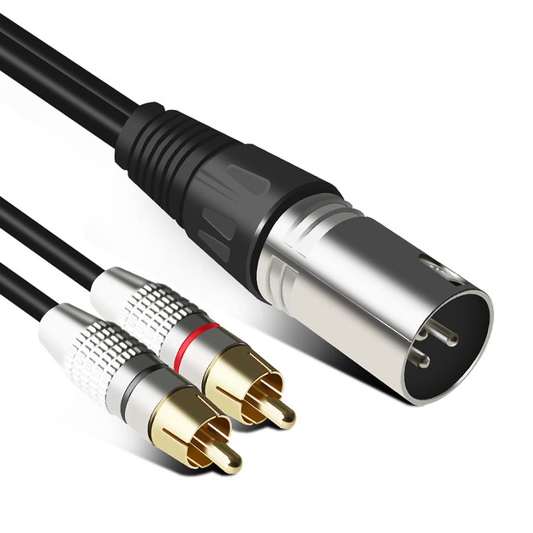 1 XLR laki-laki ke 2 RCA laki- - Audio Splitter Y ulasan dan harga