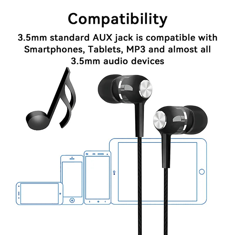 1/2/3/4 Buah Earphone Berkabel - Wired Earphone Mic ulasan dan harga
