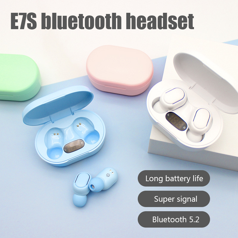 E7S earphone TWS Fone Bluetoot - Wireless Earbuds Tws ulasan dan harga