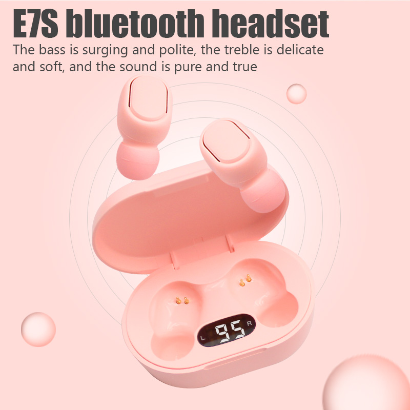 E7S earphone TWS Fone Bluetoot - Wireless Earbuds Tws ulasan dan harga