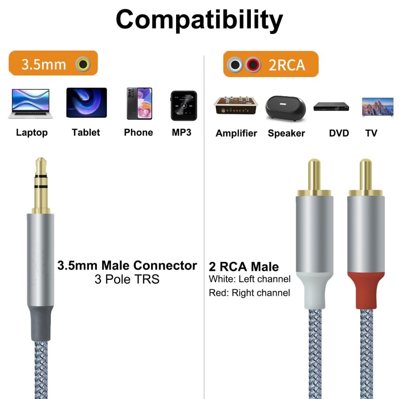 3 Buah Kabel Audio Adaptor Pem - Audio Splitter Y ulasan dan harga