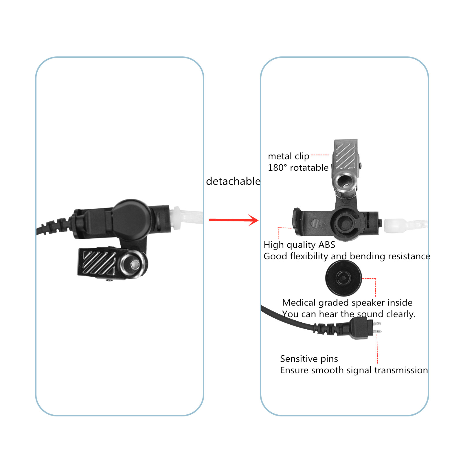 Perangkat pengawasan Earpiece, - Wired Earphone Mic ulasan dan harga