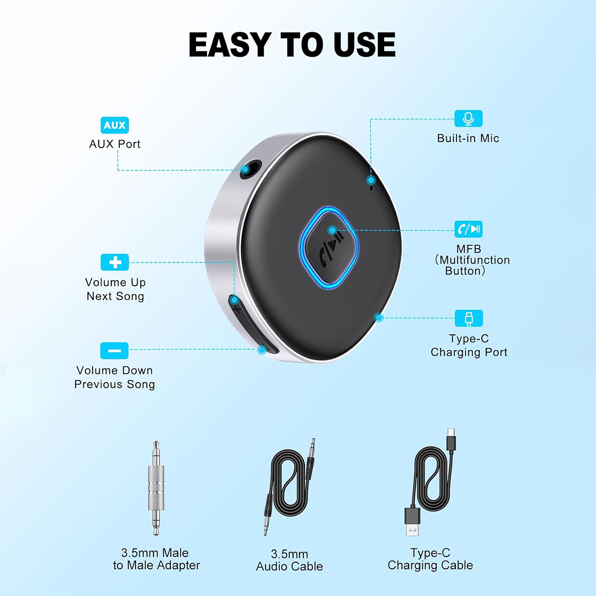 Adaptor Bluetooth AUX Mobil, P - Bluetooth Adapter Receiver ulasan dan harga