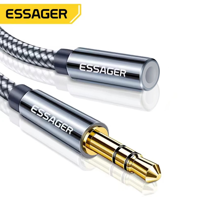 Essager Kabel Audio Aux 3.5mm, - Earphone Splitter Jack ulasan dan harga