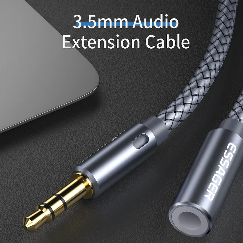 Essager Kabel Audio Aux 3.5mm, - Earphone Splitter Jack ulasan dan harga
