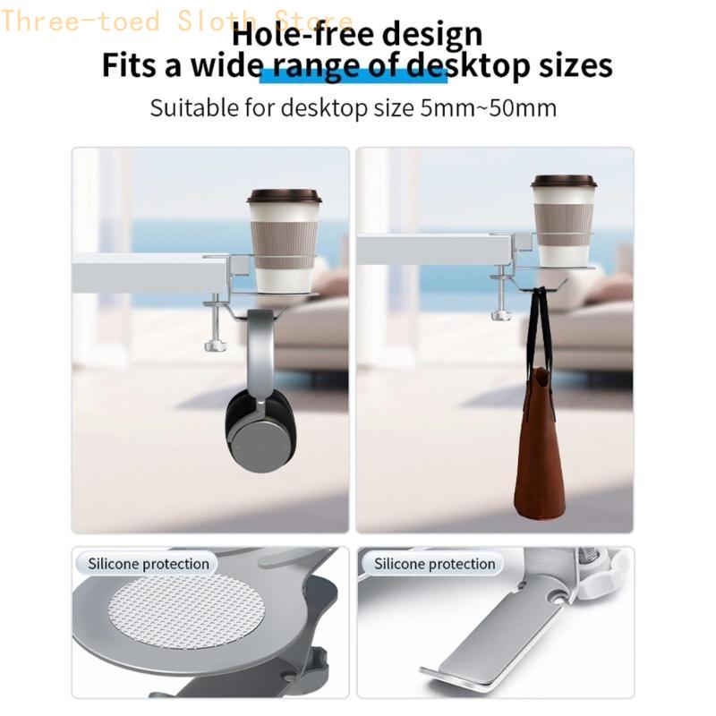 Meja Mount Aluminium Cup Under - Headphone Stand Desk ulasan dan harga