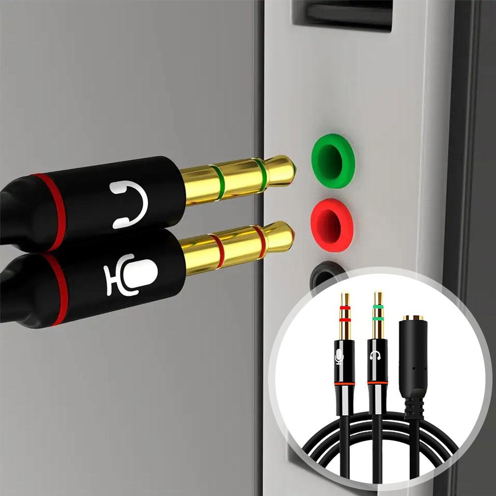 Konverter Audio Mikrofon Headp - Audio Splitter Y ulasan dan harga