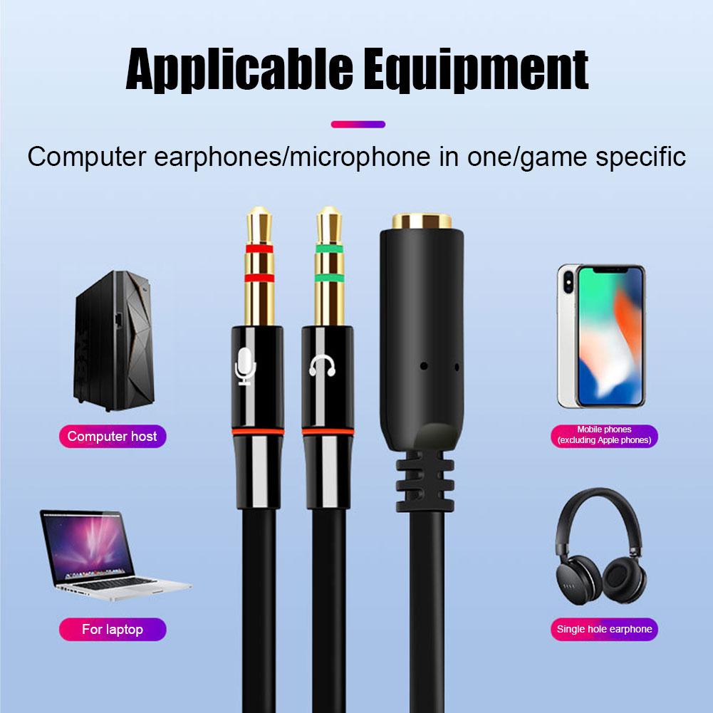 Konverter Audio Mikrofon Headp - Audio Splitter Y ulasan dan harga