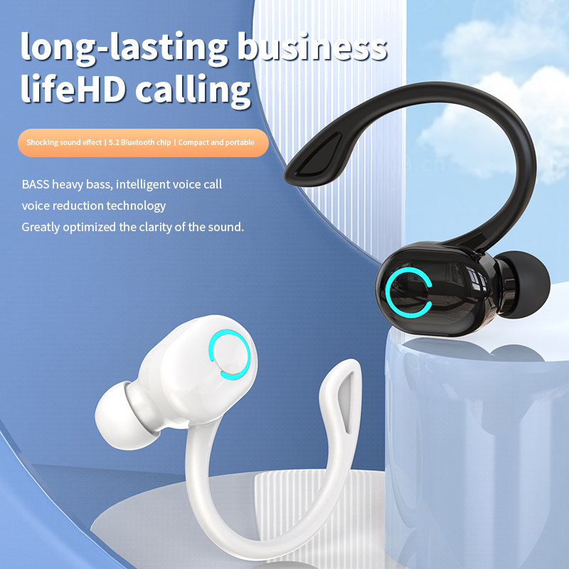 VAORLO Earphone Bluetooth 5.2, - Sports Earphone Hook ulasan dan harga
